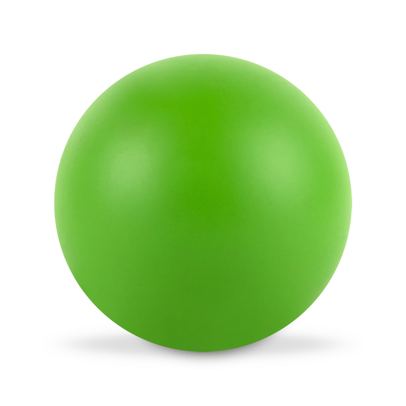 A green Hi Bounce Ball is displayed, featuring a smooth, round surface and a vibrant color.