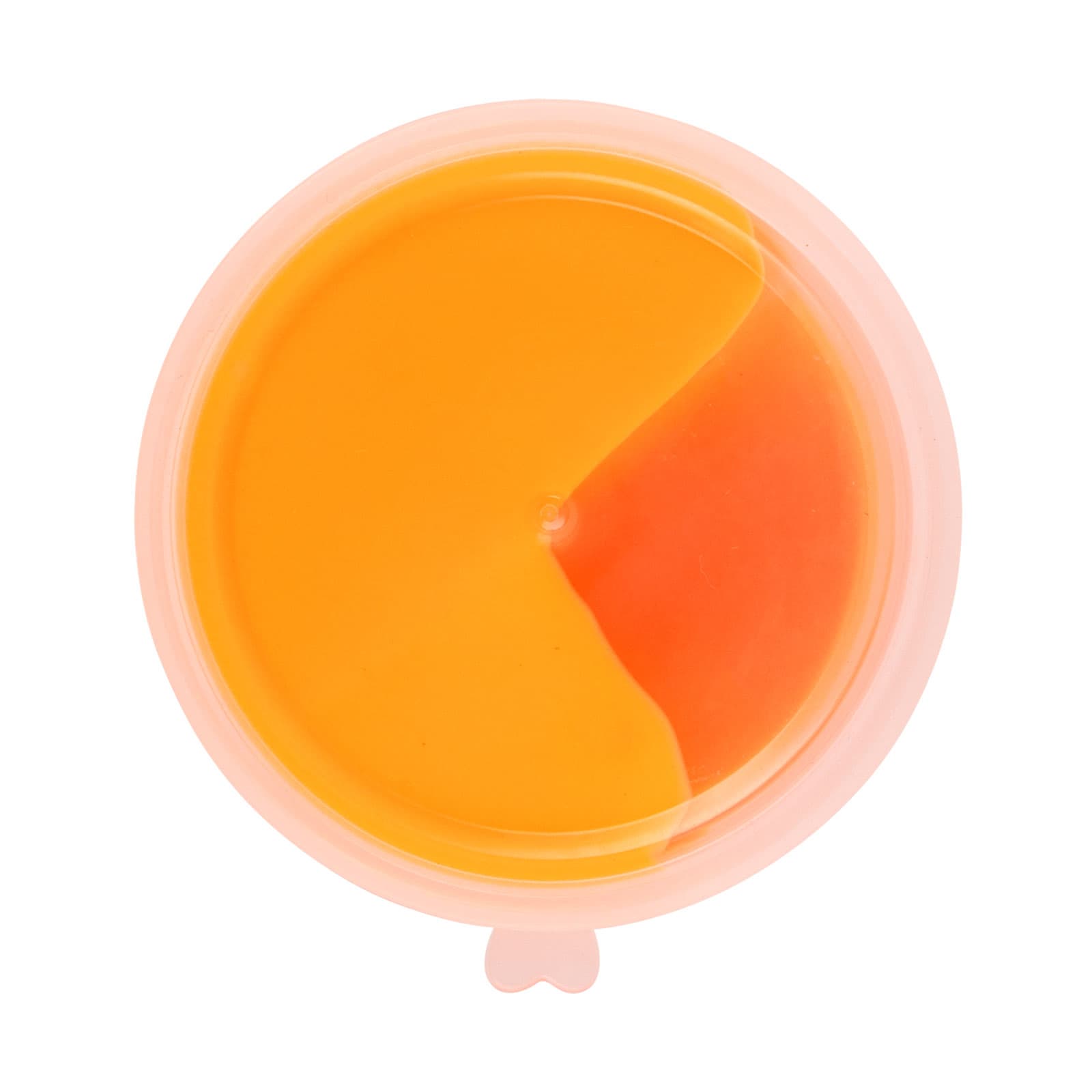 A container of Crazy Bouncing Putty features a vibrant orange and yellow mixture.
