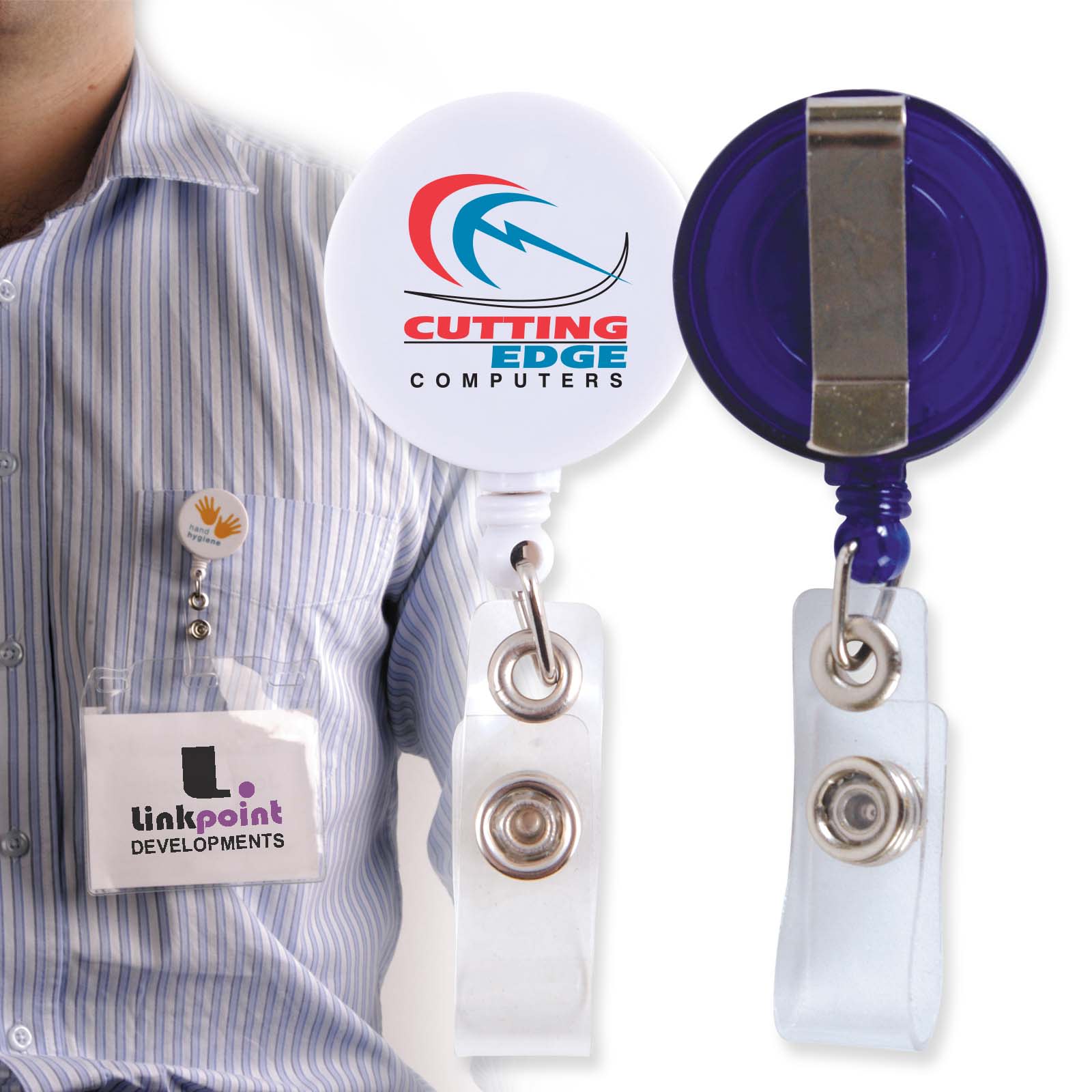 Corfu Retractable Name Badge Holder - LL451 Image