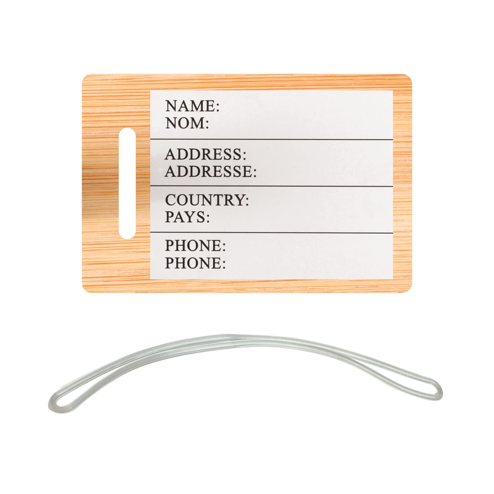 Alternative view of Transit Bamboo Luggage Tag