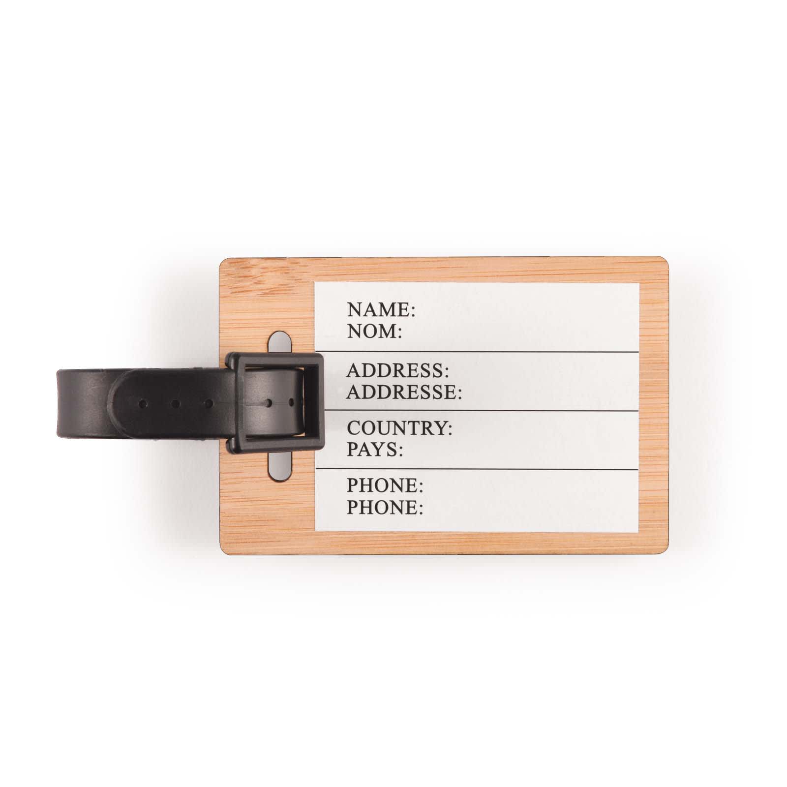 Transit Bamboo Luggage Tag - LL4836 Image