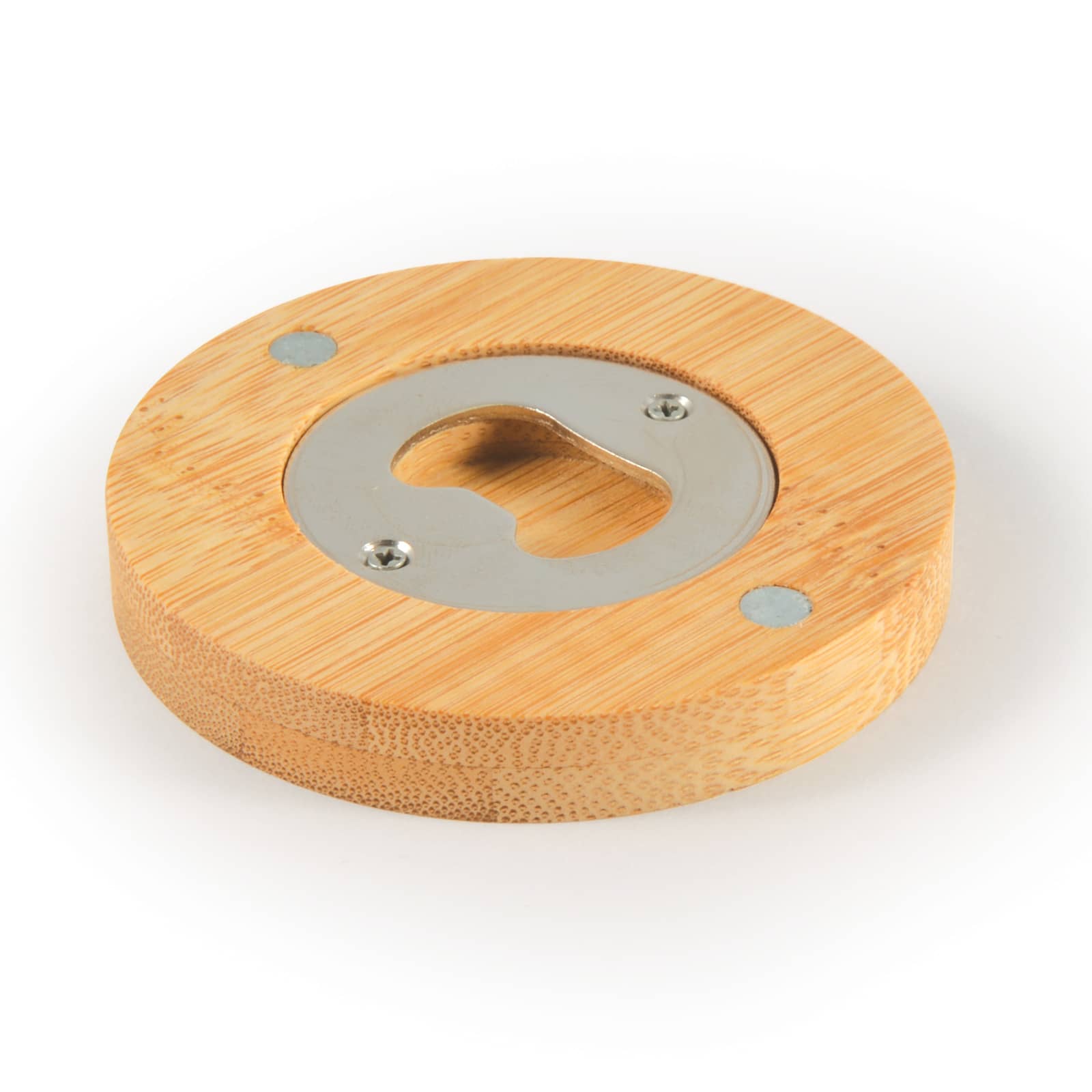 Discus Bamboo Bottle Opener Coaster - LL4998 Image