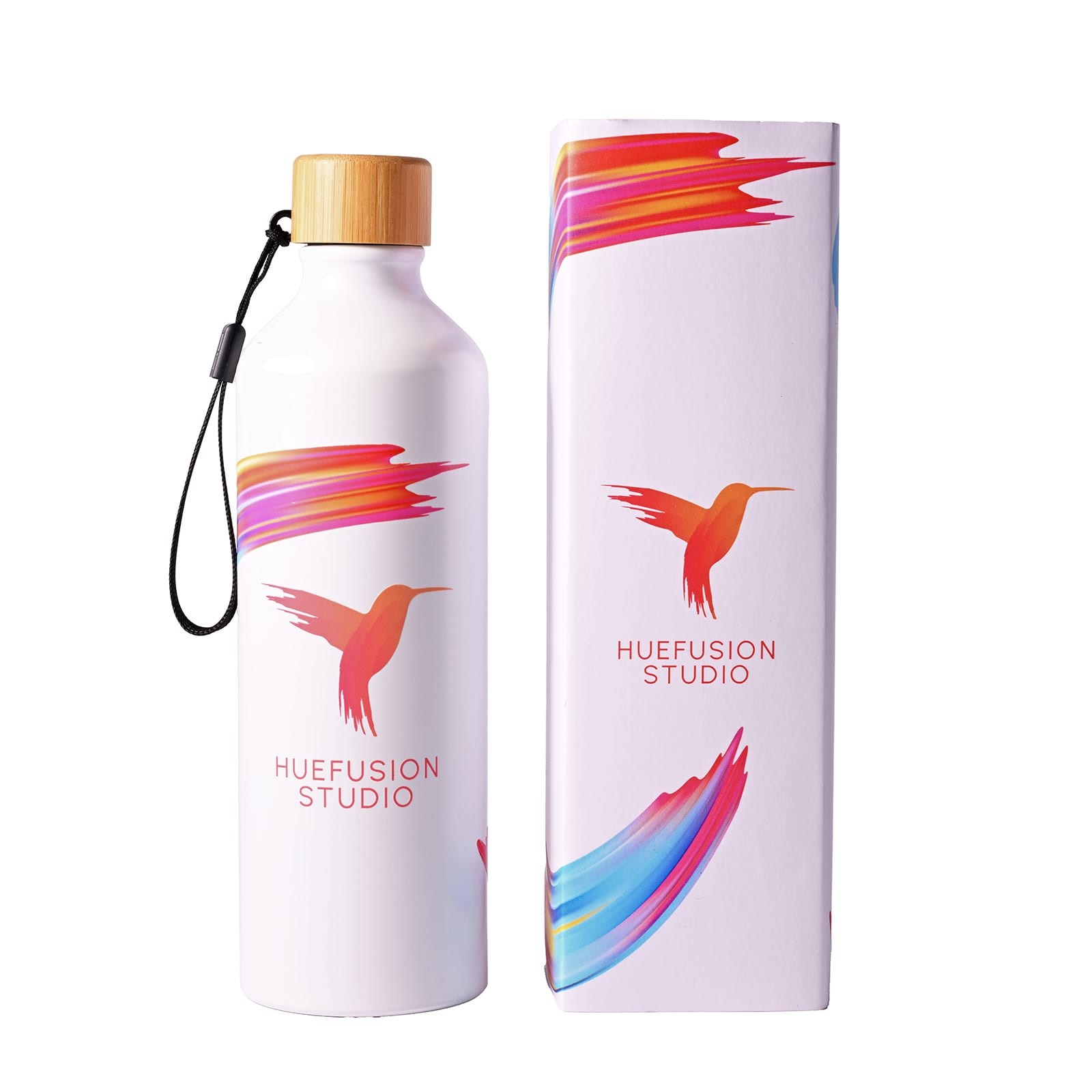 Gelato Aluminium Drink Bottle with Bamboo Lid - LL6997 Image 