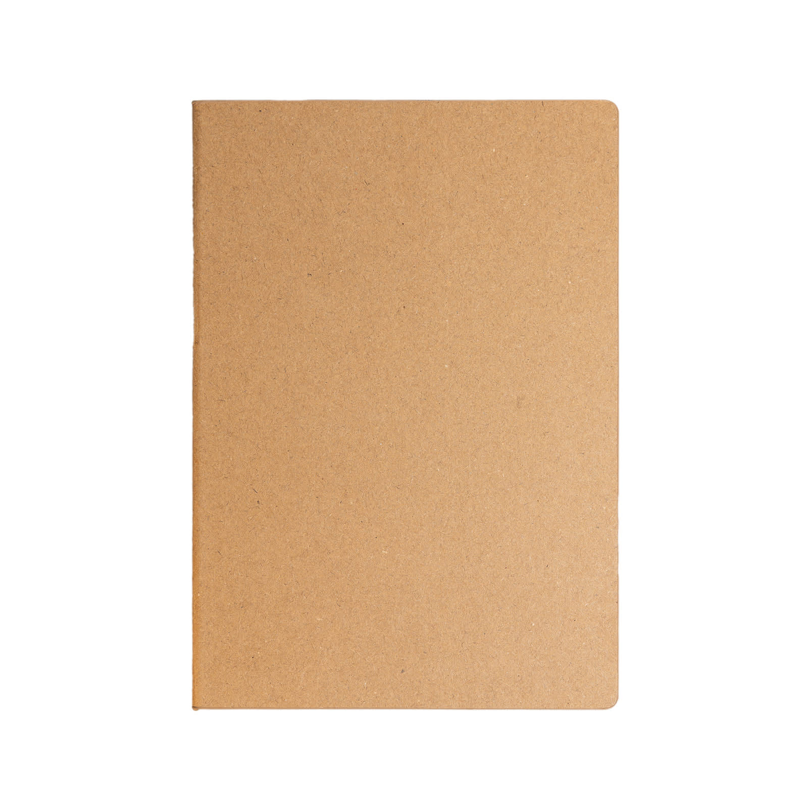 A plain brown notebook with a simple card cover, featuring an unbranded design.
