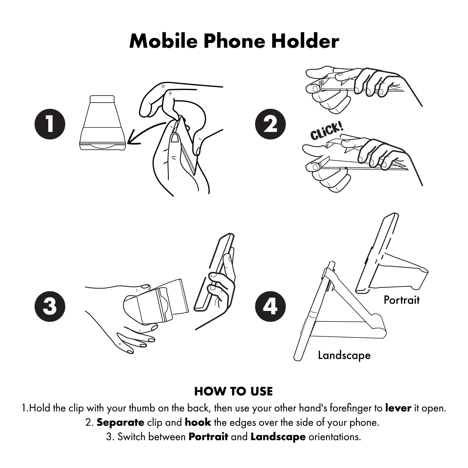 Grip Clip Phone Stand