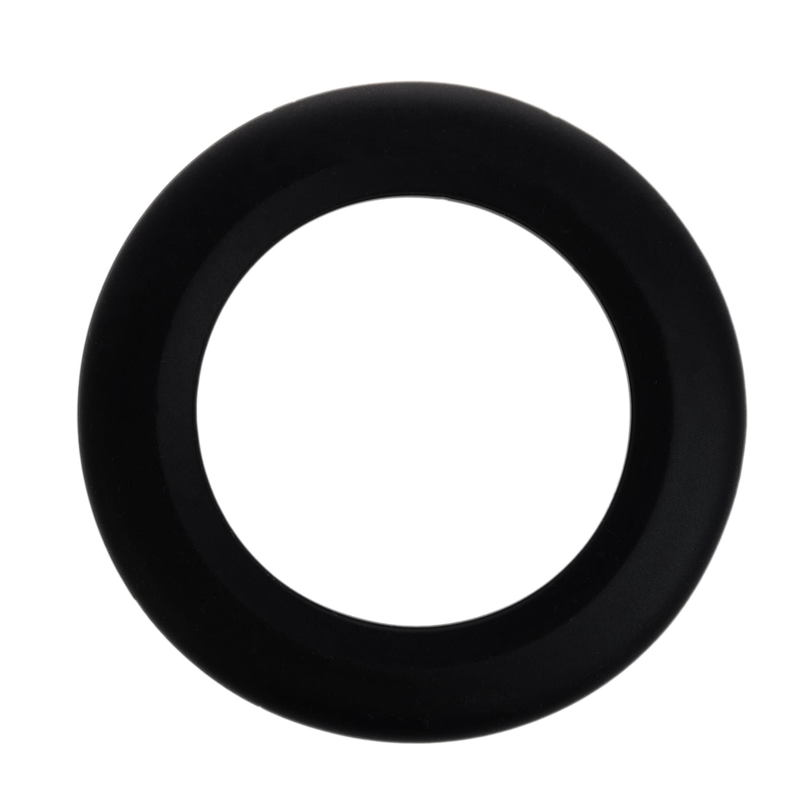A Wrist Disc Silicone Flyer in a solid black color, featuring a circular, smooth design ideal for outdoor play.