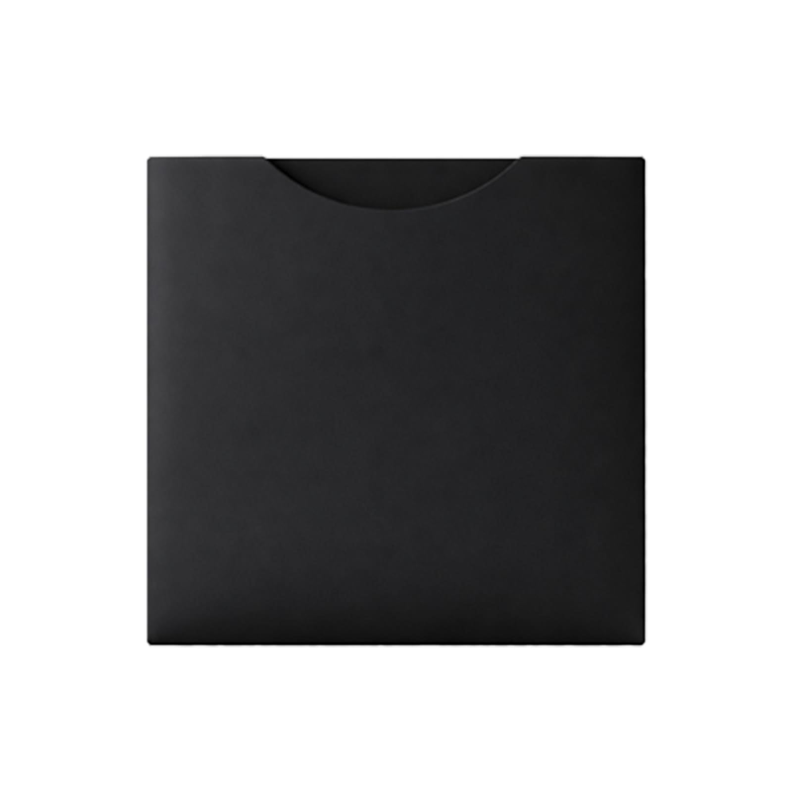 A black phone grip and stand with a sleek design, featuring a logo on its surface.