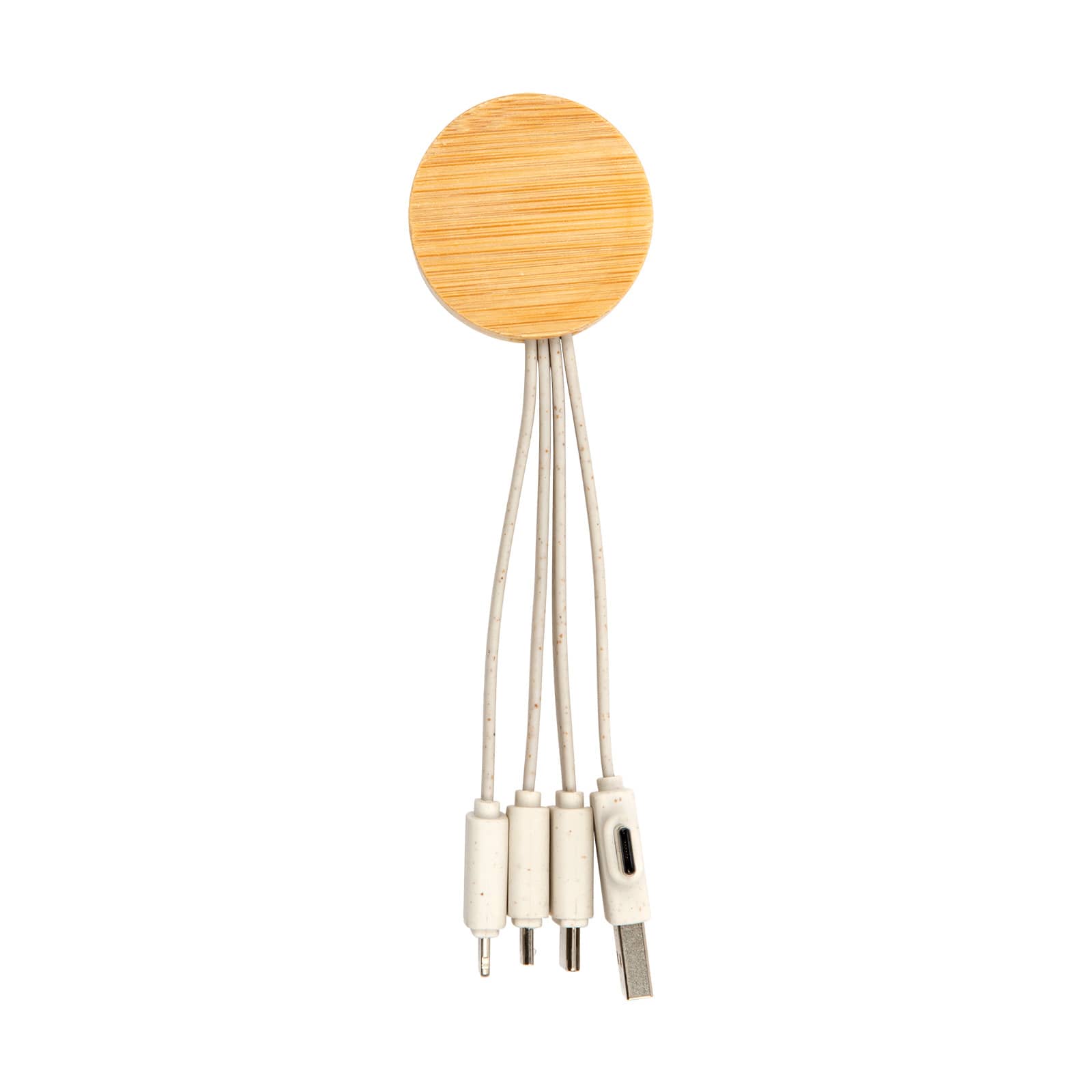 Alternative view of Sprite Round Bamboo Charging Cable