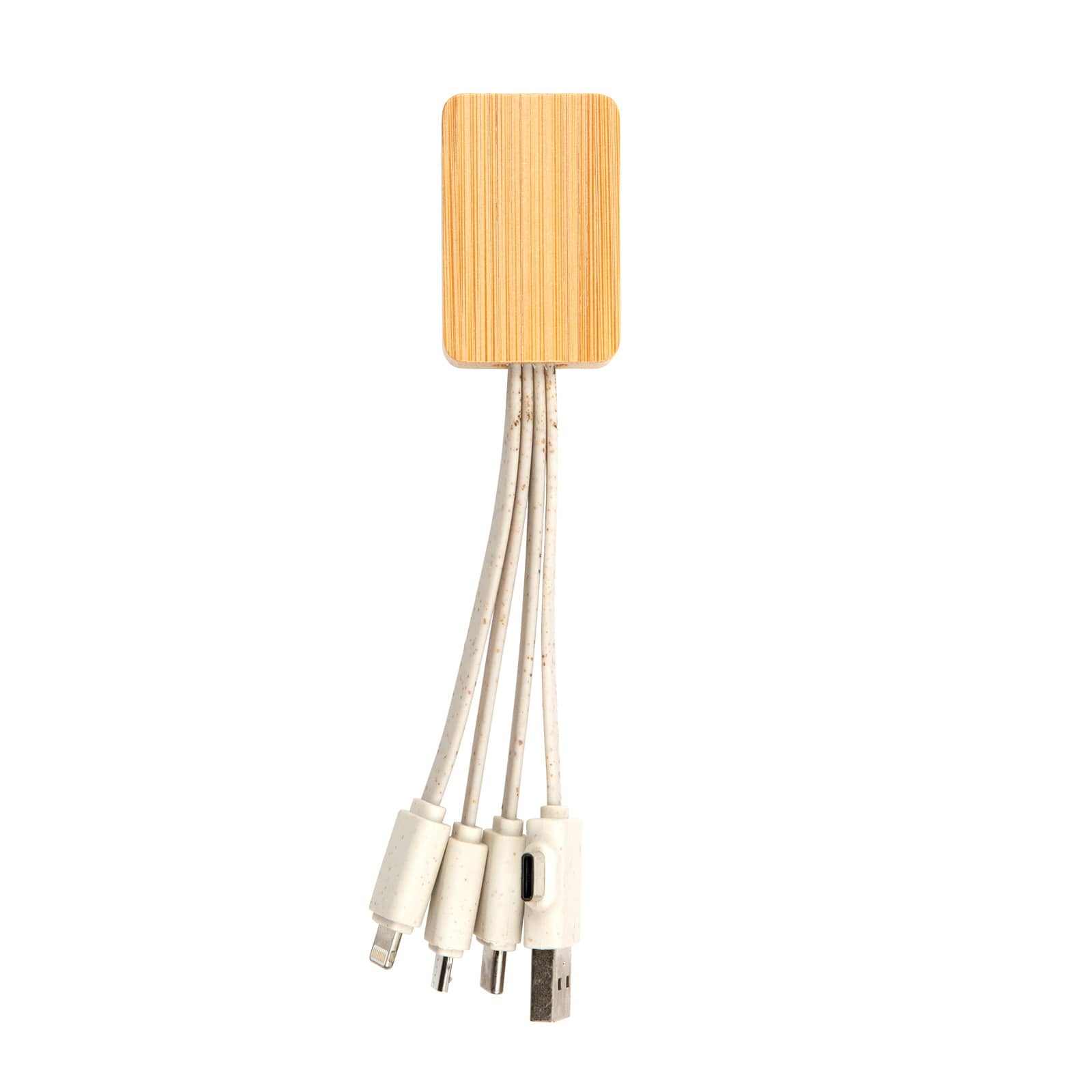 Alternative view of Sprite Square Bamboo Charging Cable