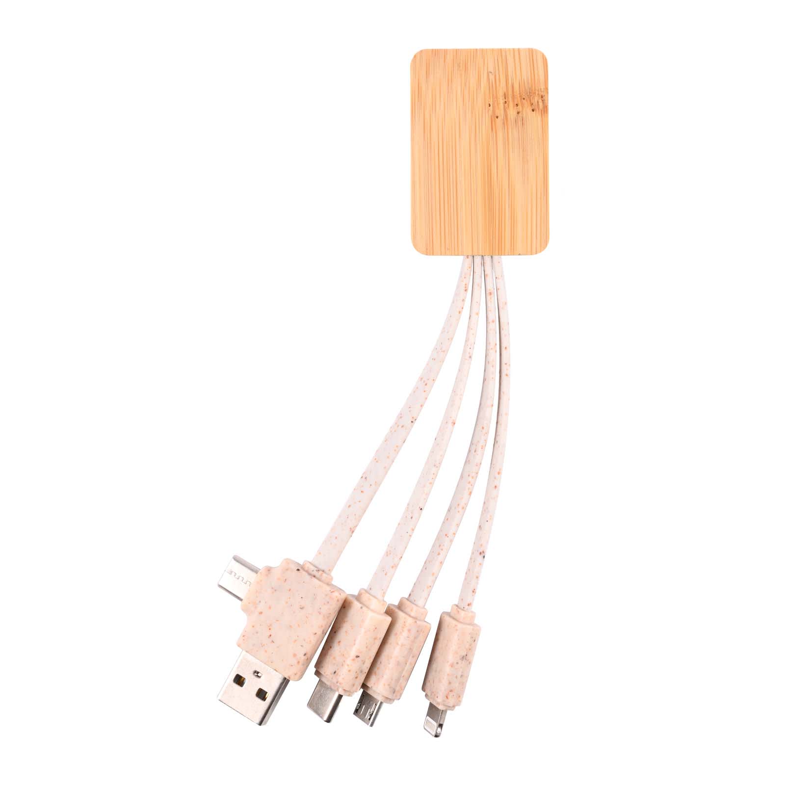 Sprite Square Bamboo Charging Cable - LL9437 Image