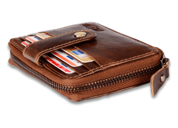 Leather Zip-Around Wallets