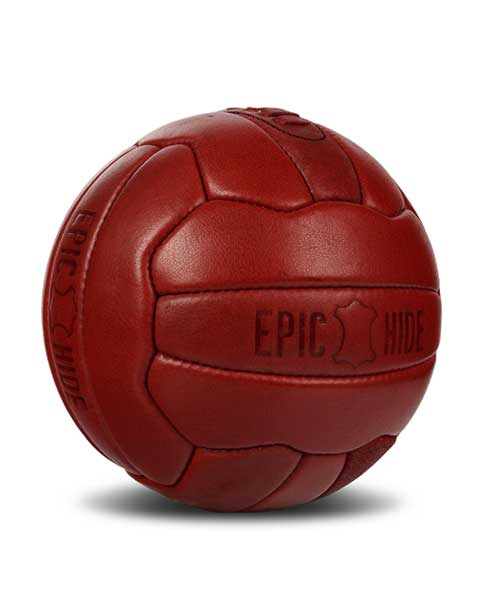 18 Panel Real Leather Coloured Soccer Ball