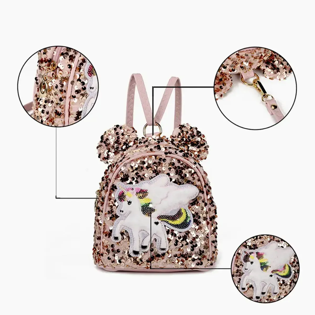 Custom sequin backpack hotsell