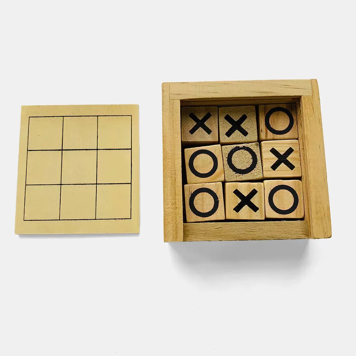 Mini Wood Tic Tac Toe Game - MP3100 Image 