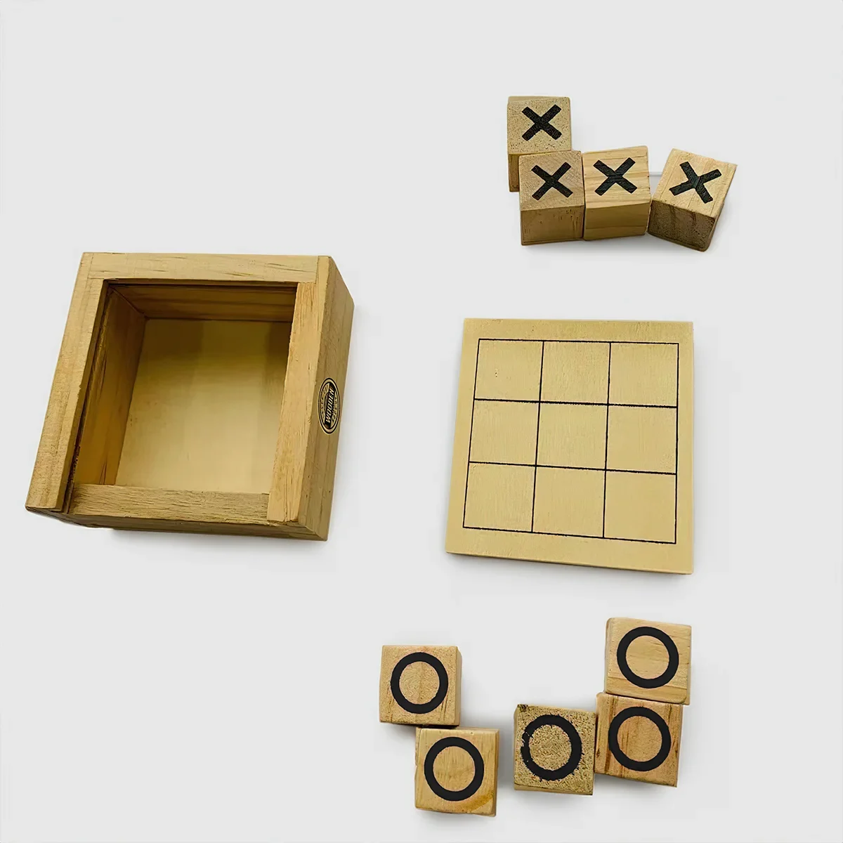 Mini Wood Tic Tac Toe Game - MP3100 Image 