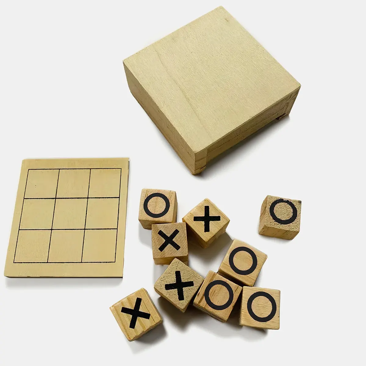 Mini Wood Tic Tac Toe Game - MP3100 Image 
