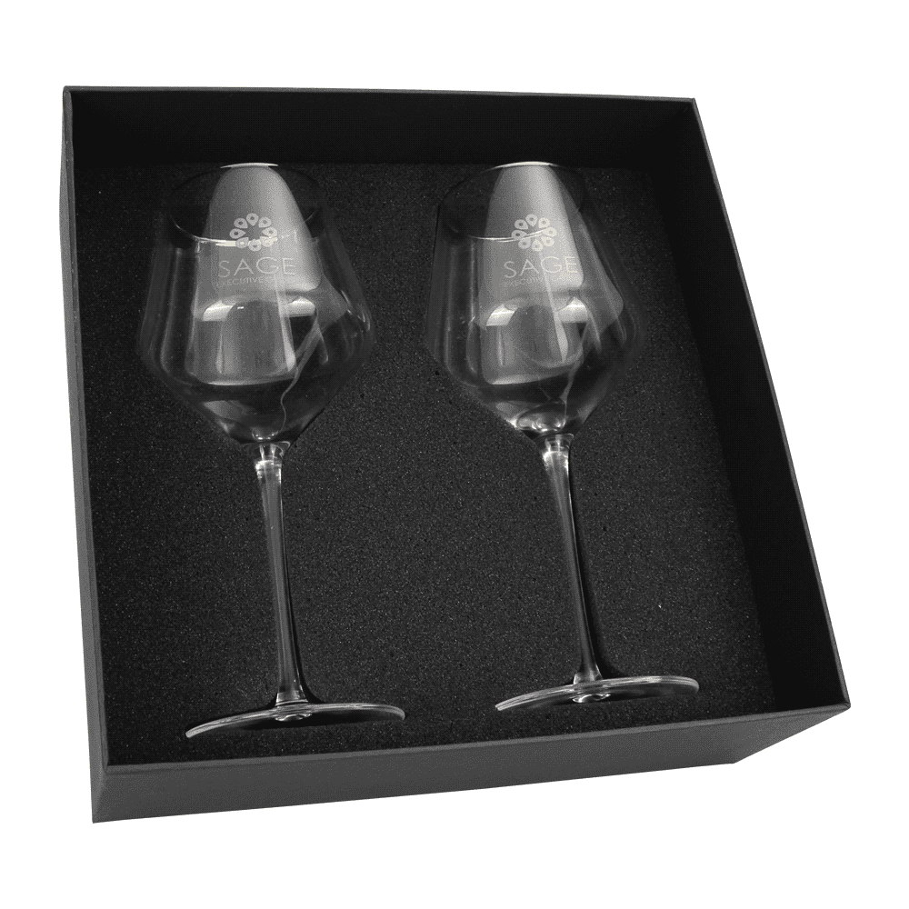 Gold Rim Wine Glass Set 400ml - 1791 Image 
