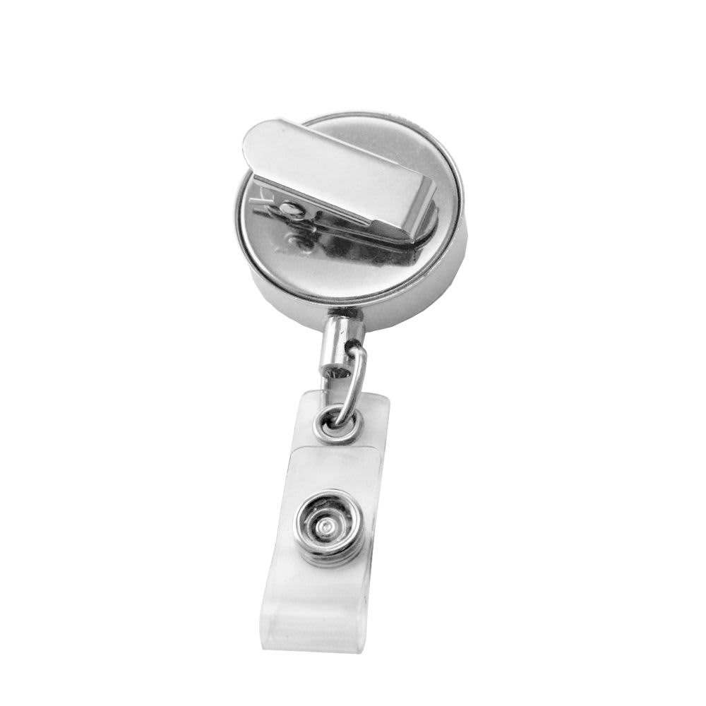 Metal Zip Pull Badge Holder - 209 Image Silver