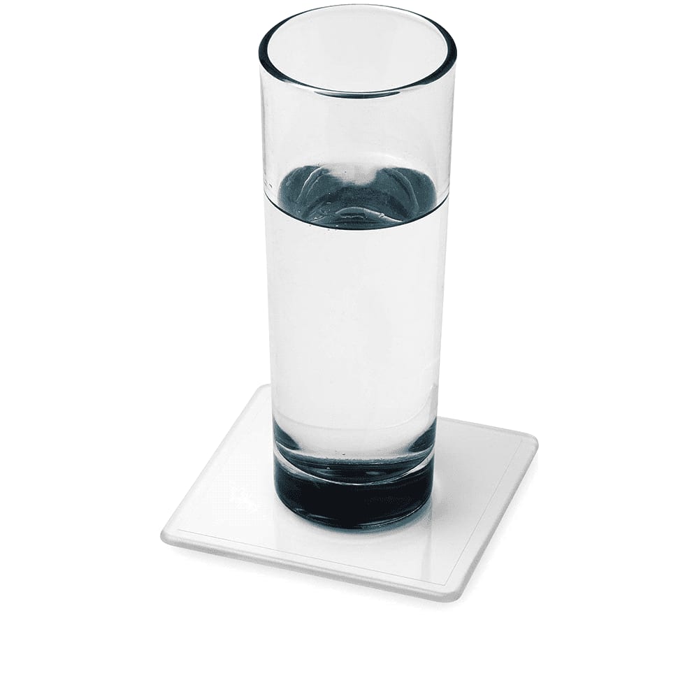 Renzo square plastic coaster