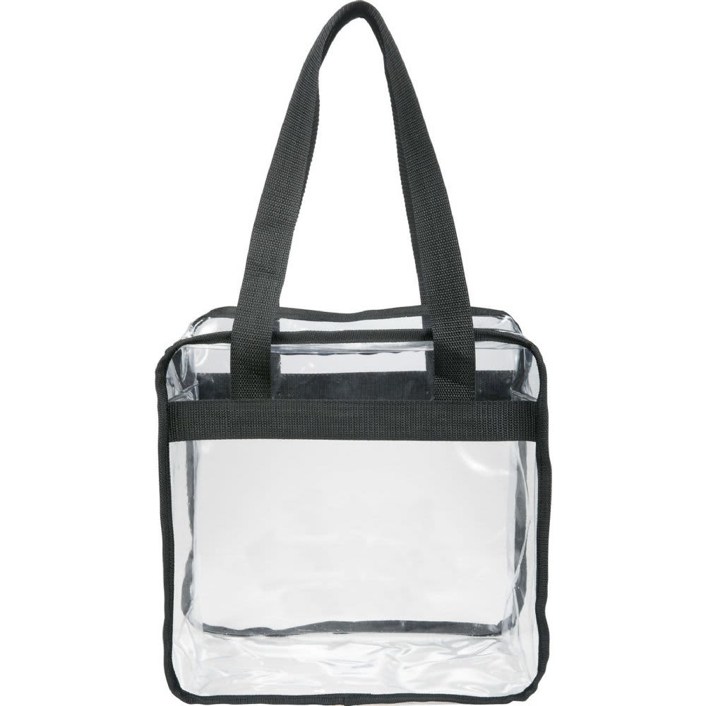 Game Day Clear Zippered Safety Tote 15L - 2301-42 Image Black Solid