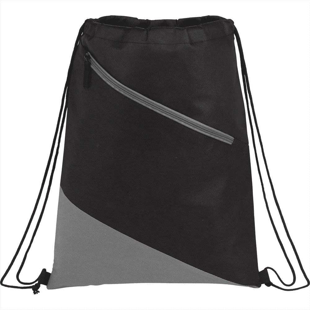 Slanted  Non-Woven Drawstring Bag