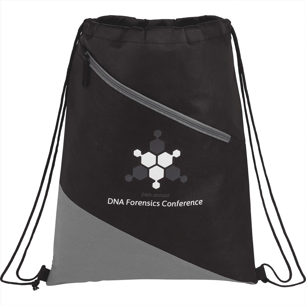 Slanted  Non-Woven Drawstring Bag