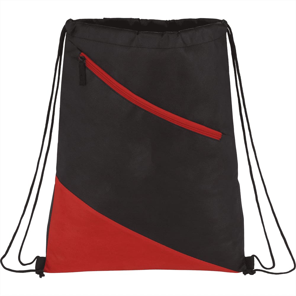 Slanted  Non-Woven Drawstring Bag