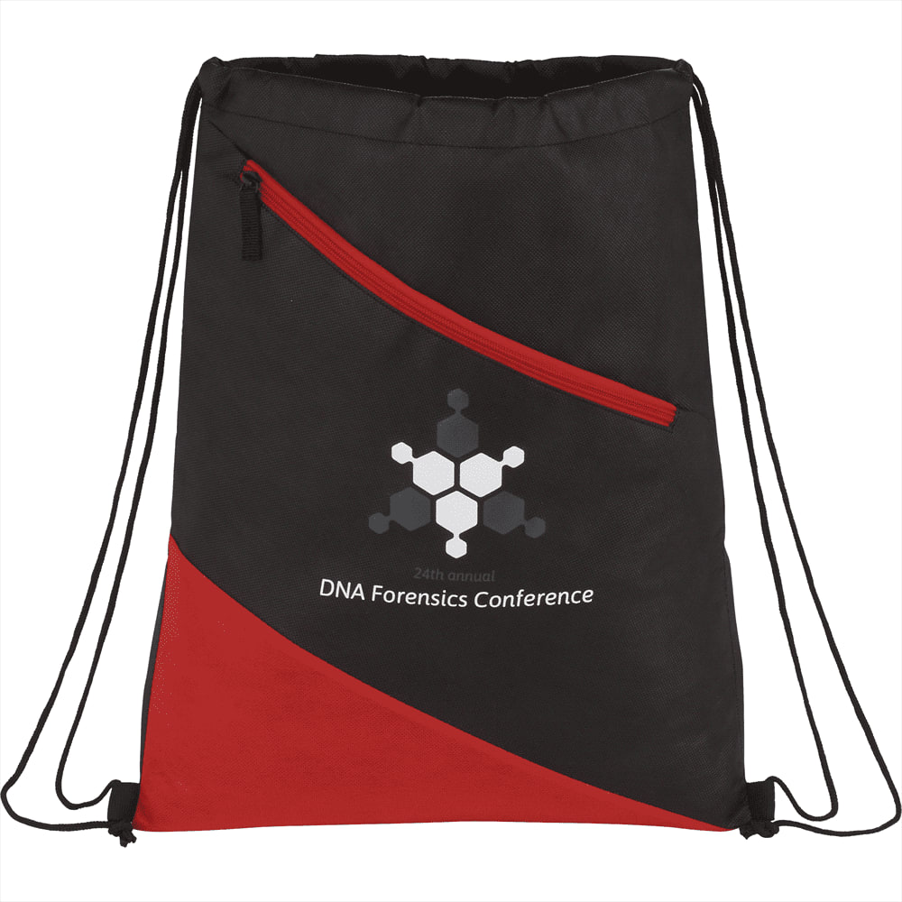 Slanted  Non-Woven Drawstring Bag