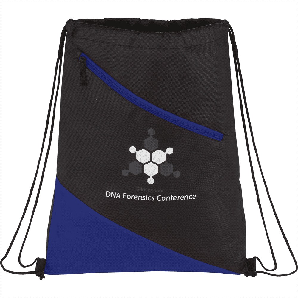 Slanted  Non-Woven Drawstring Bag