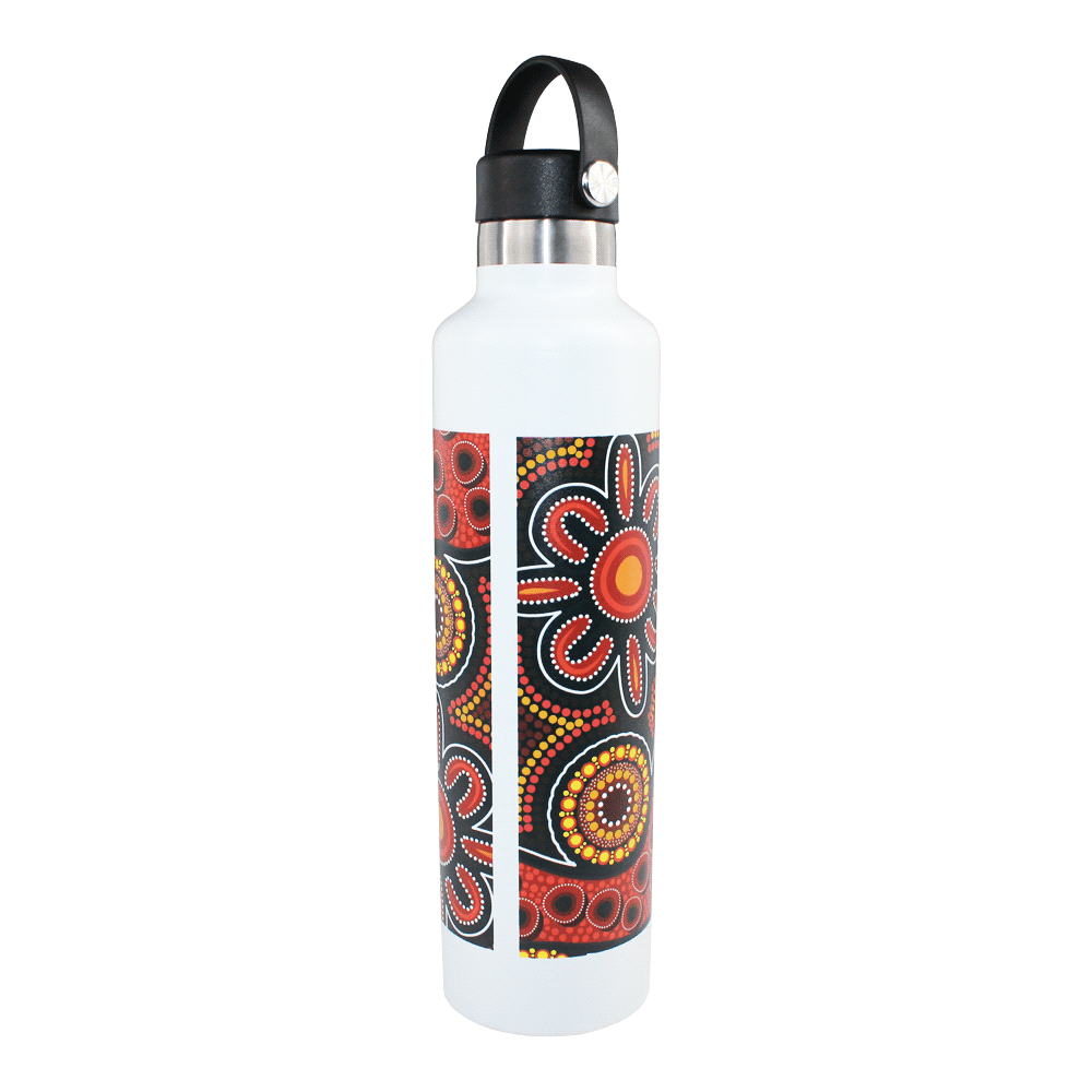 The Tank Stainless Steel Drink Bottle with Rotary Digital Print - 1L - 4010RT Image White
