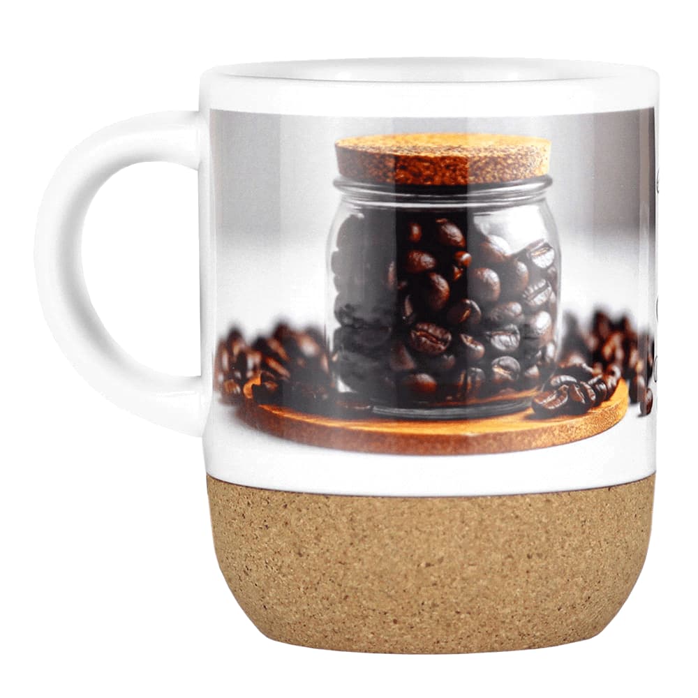 Billie 300ml Sublimation Ceramic Mug w/ Cork Details