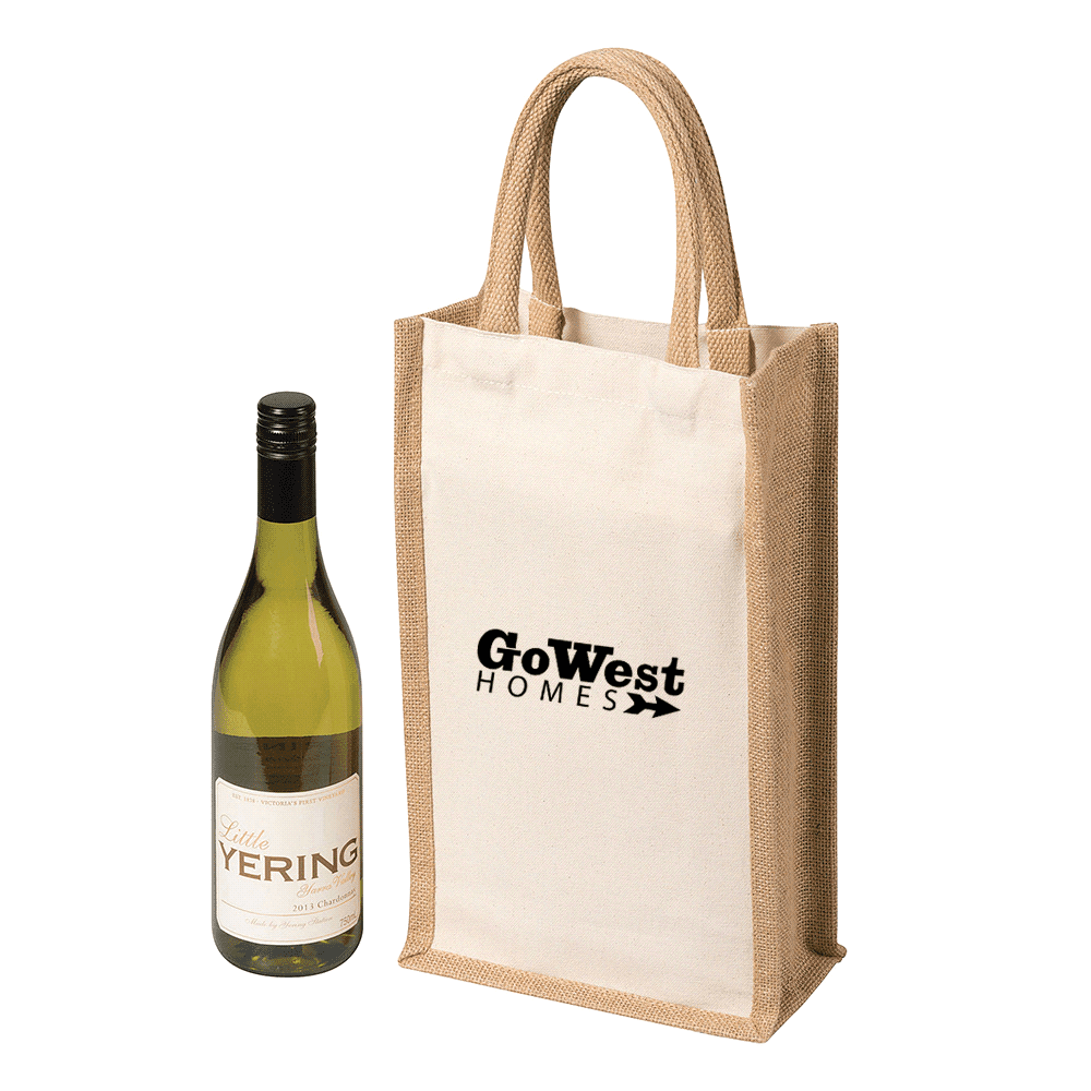 Two Bottle Canvas Wine Carrier 8L - 5048 Image