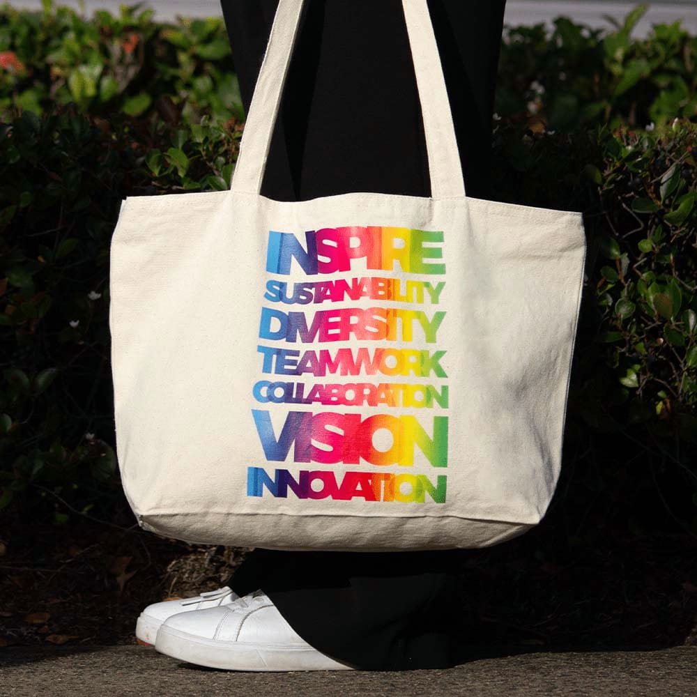 Alternative view of Zippered Cotton Canvas Shopper Tote