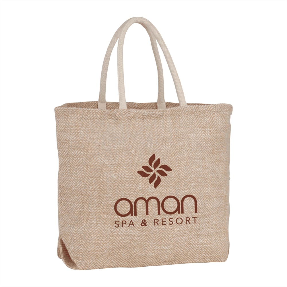 Herringbone Jute Tote - 5190 Image 