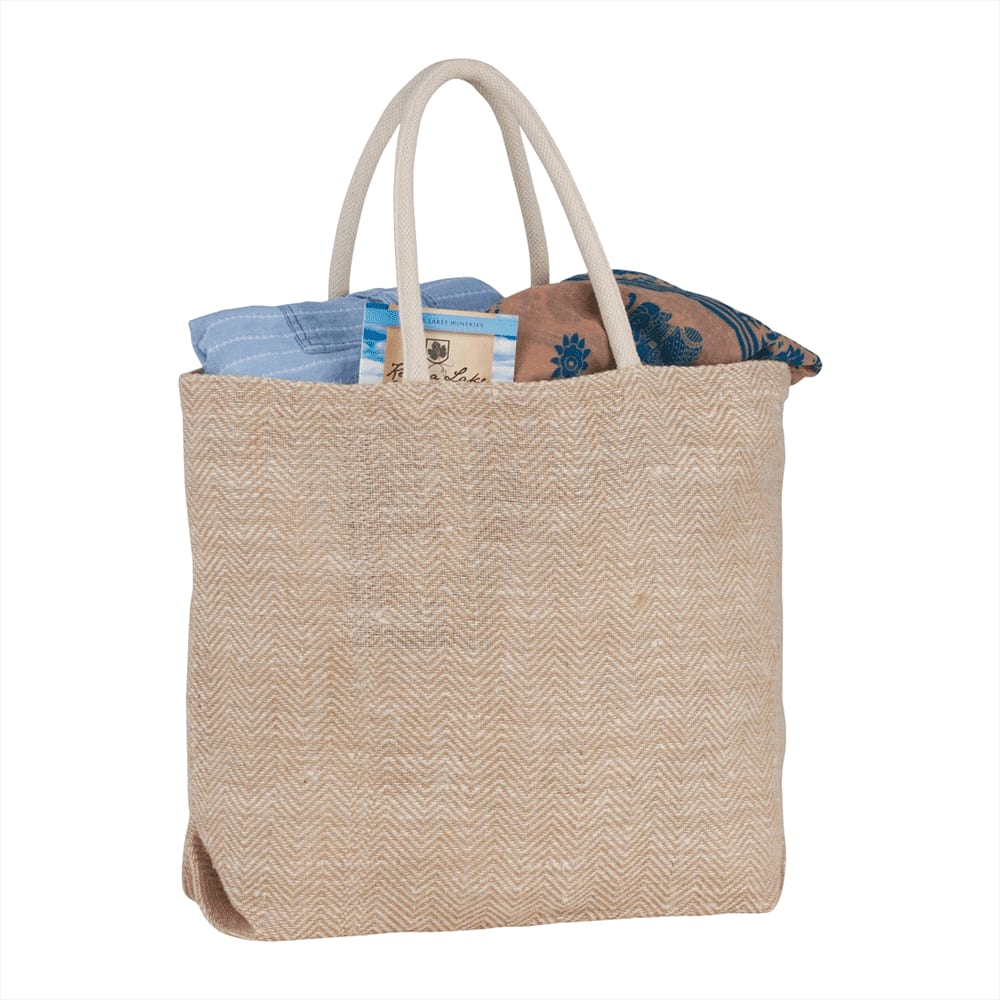 Herringbone Jute Tote - 5190 Image 