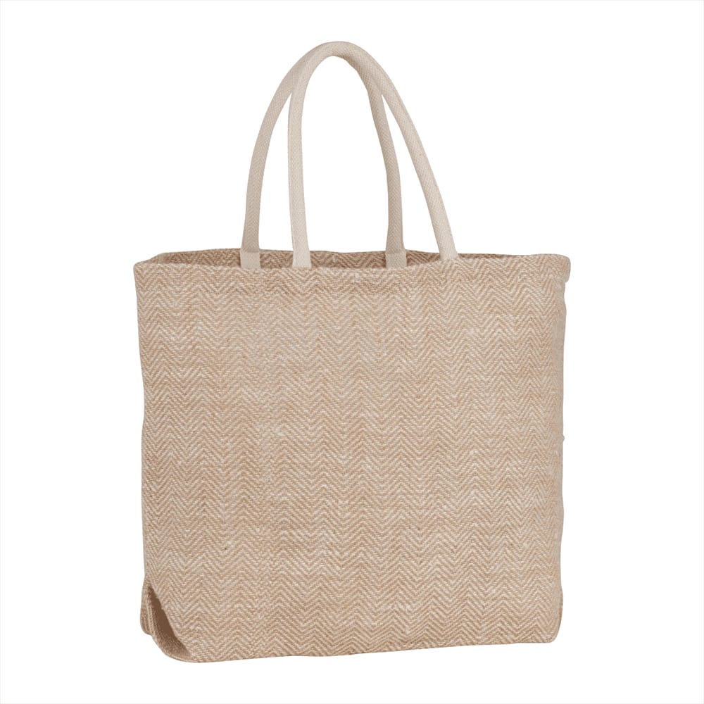 Herringbone Jute Tote - 5190 Image Naural