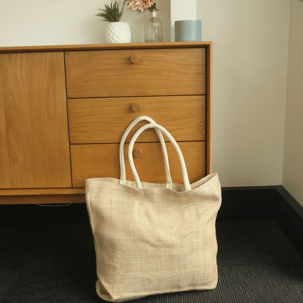Herringbone Jute Tote - 5190 Image 