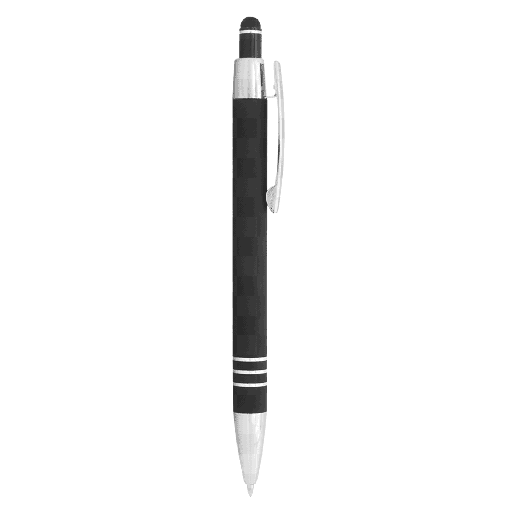 Lyon Click Action Ballpoint Pen with Stylus - 6017 Image Black