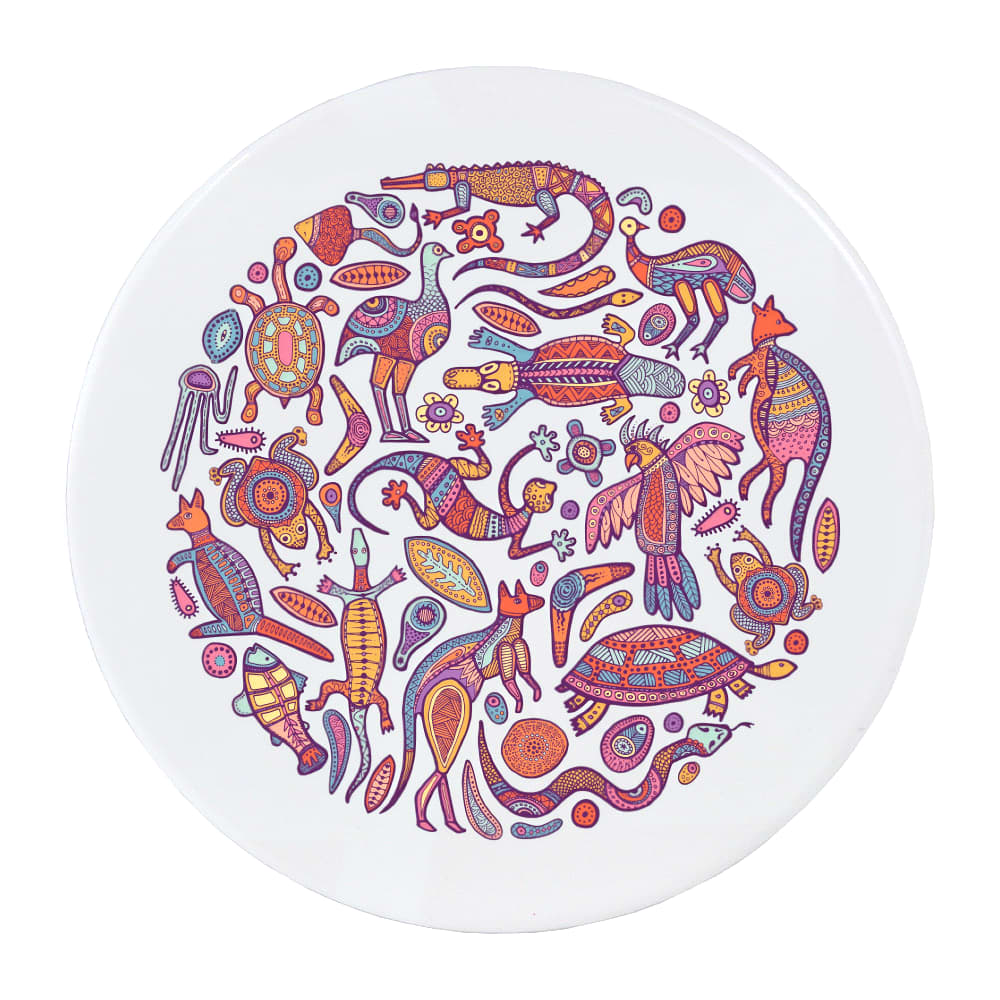 Alternative view of Circular Sublimated Ceramic Coaster