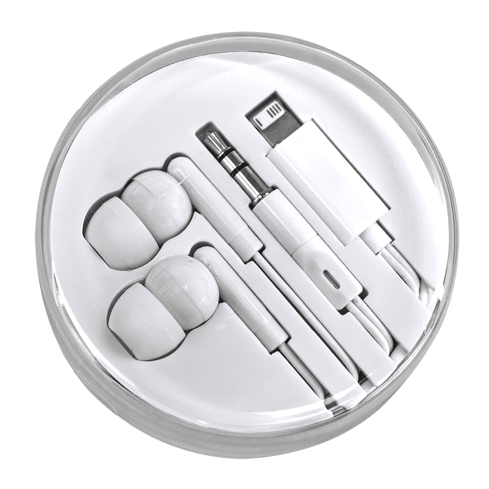 Wired Earbuds with Multi-Tips - 7743 Image White