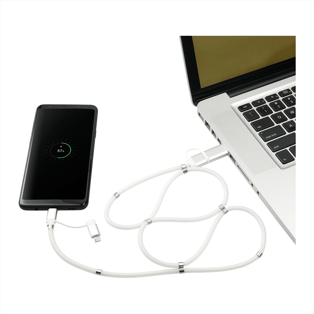 Whirl 5-in-1 Charging Cable with Magnetic Wrap - 7796 Image 