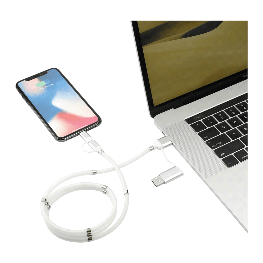 Whirl 5-in-1 Charging Cable with Magnetic Wrap - 7796 Image 