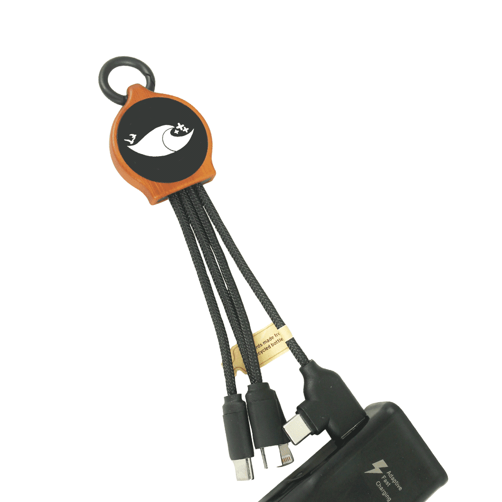 Bamboo Charging with RPET Cables - 7797 Image 