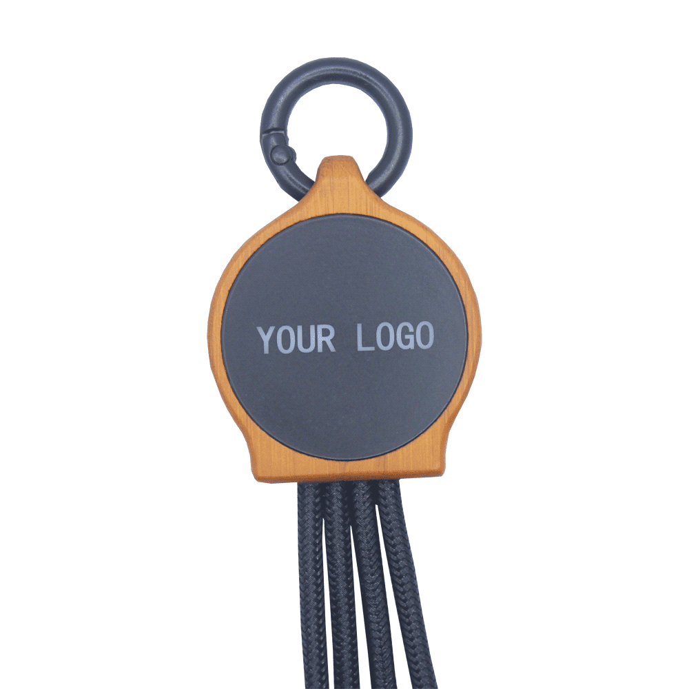 Bamboo Charging with RPET Cables - 7797 Image Black