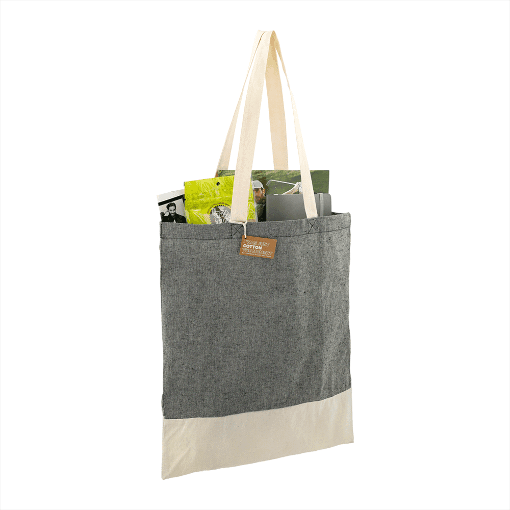 Split Recycled 150ml Cotton Twill Convention Tote - 7901-08 Image