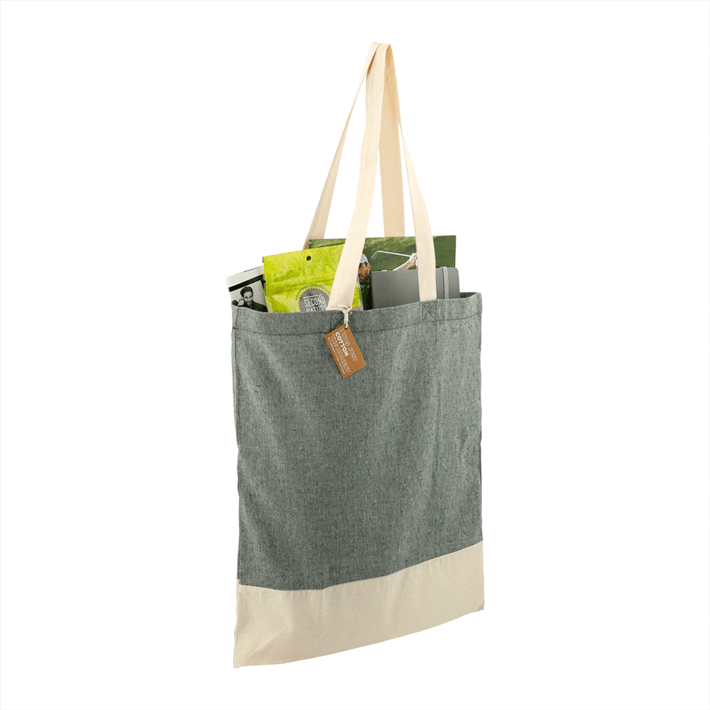 Split Recycled 150ml Cotton Twill Convention Tote - 7901-08 Image