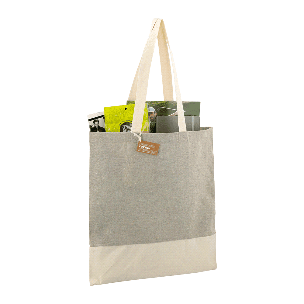 Split Recycled 150ml Cotton Twill Convention Tote - 7901-08 Image