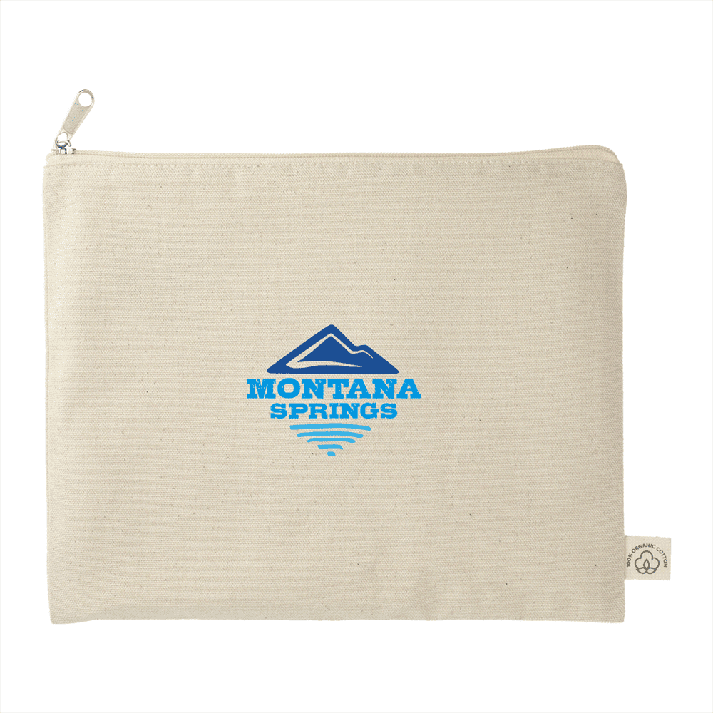 Organic Cotton Flat Travel Pouch