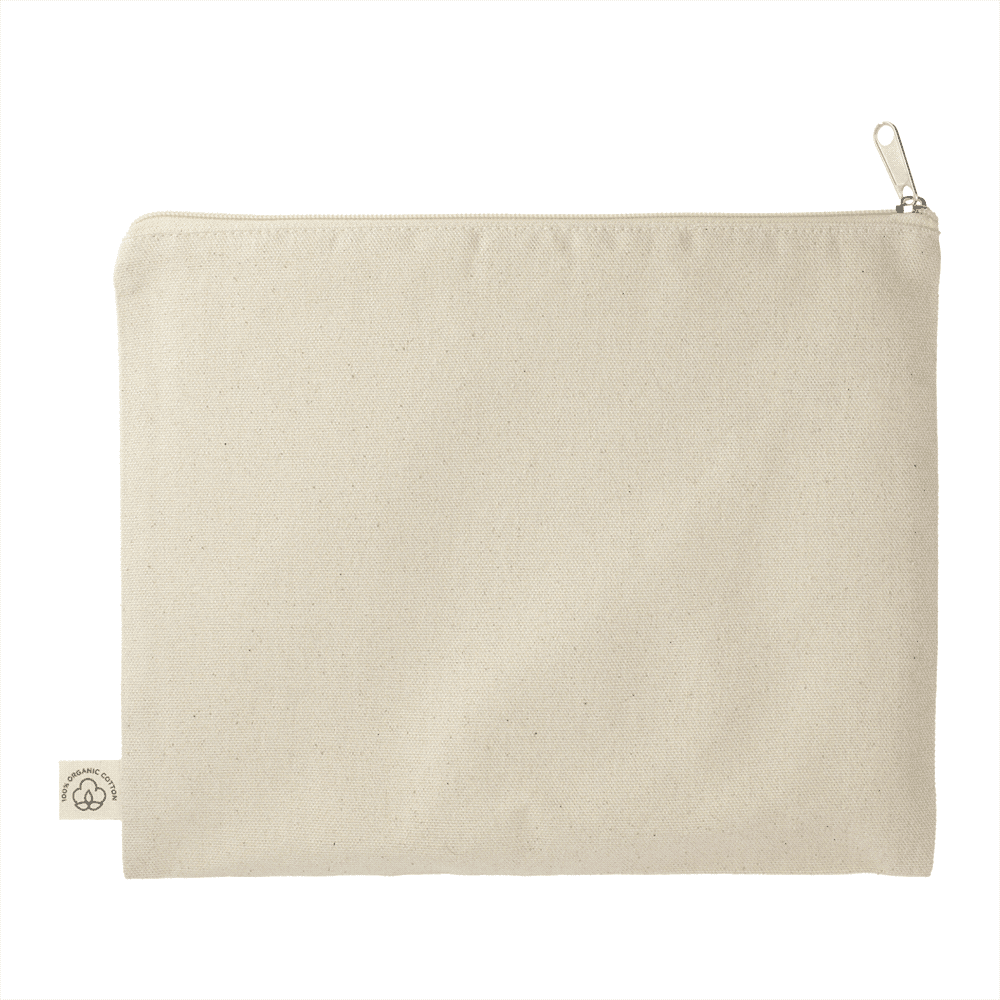 Organic Cotton Flat Travel Pouch