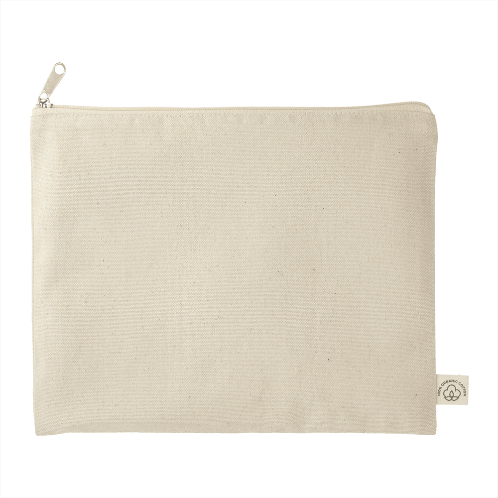 Organic Cotton Flat Travel Pouch